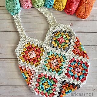 Ravelry: Crochet Granny Square Tote Bag pattern by Erica Arndt