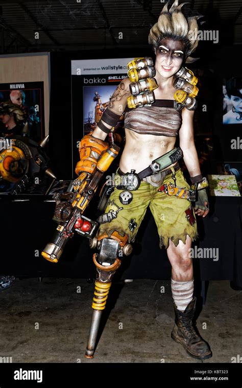 Paris, France, 30th Sep 2017. Cosplay Junkrat attends the 24th édition Paris Manga Sci-Fi Show ...