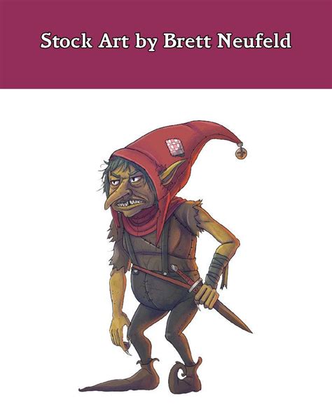 Stock Art: Redcap Goblin - Purple Duck Games | Stock Art | Stock Art: Brett Neufeld | Dungeon ...