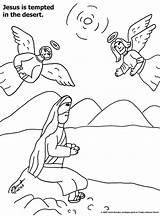 Free Coloring Page Of Jesus In The Wilderness sketch template