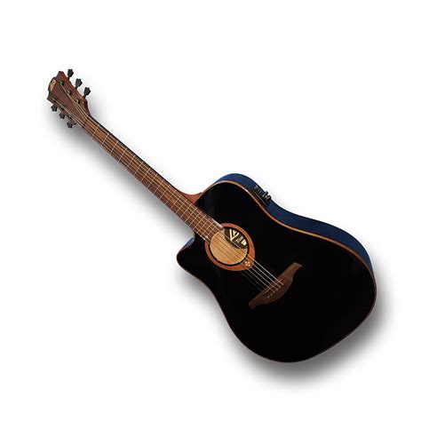 LAG Tramontane TL100DCE BLK Left Hand Dreadnought Acoustic Electric Guitar Solid Western Red ...