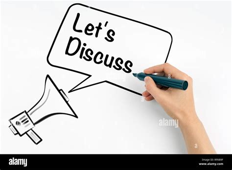 Let's Discuss concept Stock Photo - Alamy