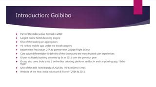 Service marketing - Critical Analysis of Goibibo Services | PPT