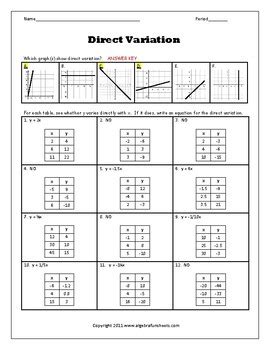 36 Direct Variation Worksheet With Answers - support worksheet