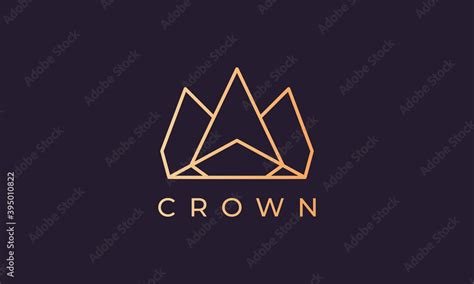 luxury gold royal crown logo in a simple and modern style Stock Vector | Adobe Stock