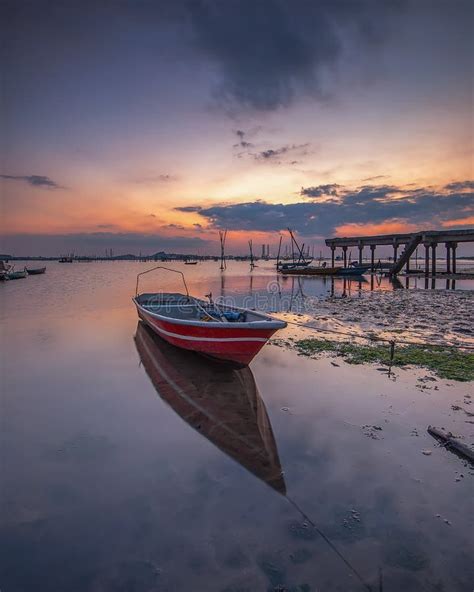 Wonderful Sunset at Barelang Bridge Batam Island Indonesia Stock Image ...