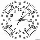 Telling Time Clock Coloring Page 52793 41759 sketch template