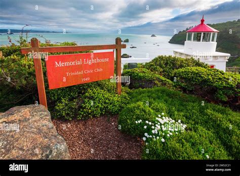 The Trinidad Memorial Lighthouse, Trinidad, California USA Stock Photo ...