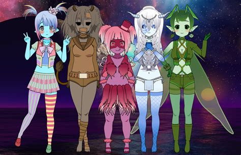 Alien Girls by MooTheHedgedog on DeviantArt