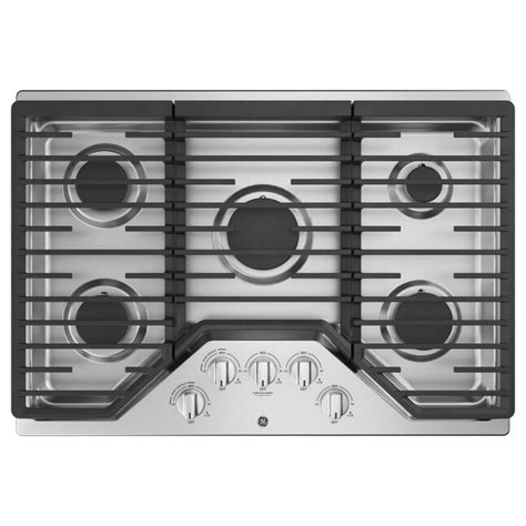 GE 30-in 5 Burners Stainless Steel Gas Cooktop in the Gas Cooktops ...