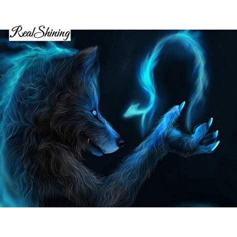 Blue Wolf Painting at PaintingValley.com | Explore collection of Blue ...