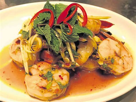 Thai prawn salad with green mangoes and chili lime sauce | Inquirer ...