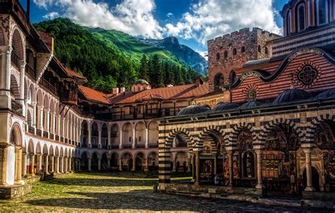 Wallpaper mountains, architecture, the monastery, Bulgaria, Bulgaria ...