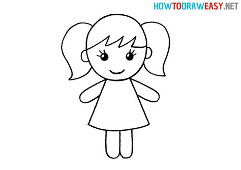 How to Draw a Girl for Kids - How to Draw Easy