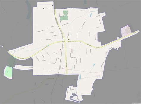 Map of Stoneville town