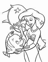 Online coloring Pages Coloring Page Ariel And flounder The Fish  sketch template