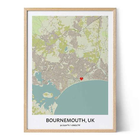 Bournemouth Map Poster - Your City Map Art - Positive Prints