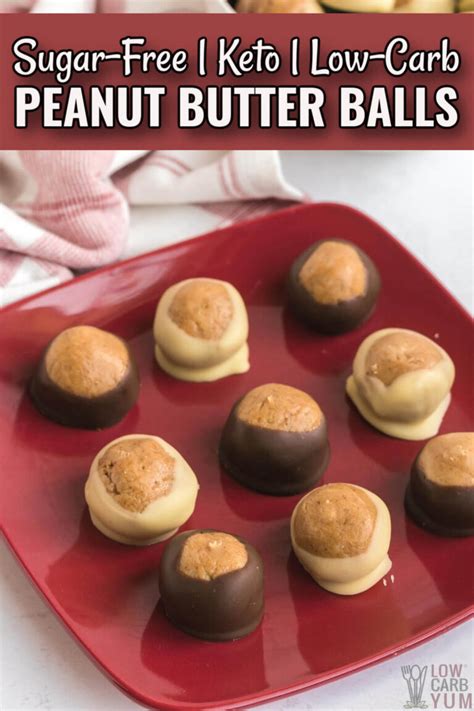 Keto Peanut Butter Balls (Buckeyes) - Low Carb Yum