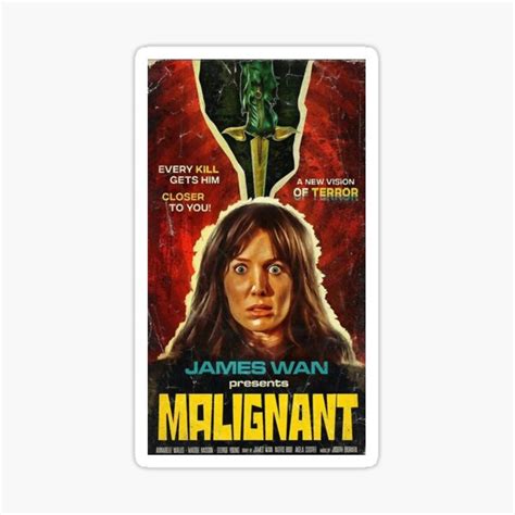 "Malignant Poster Horror Movie" Sticker by spearsvicto | Redbubble