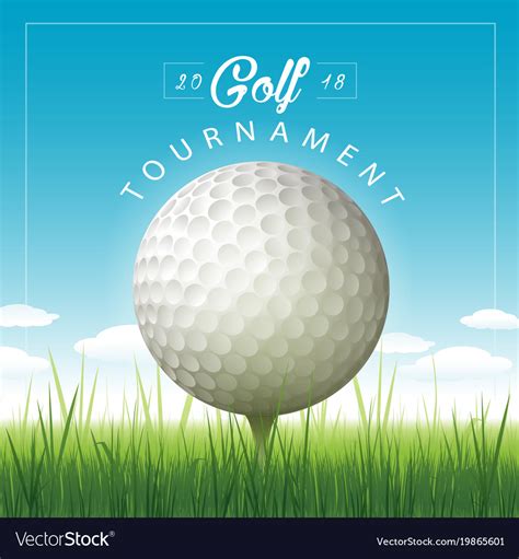 Golf tournament background Royalty Free Vector Image