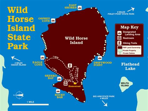 Wild Horse Island State Park Map - Flathead Lake State Park Wild Horse ...