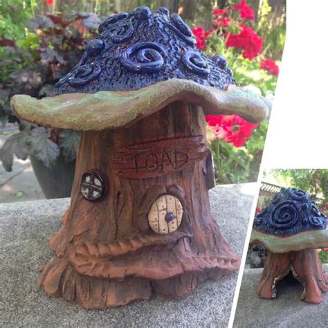 Cobalt Swirls Toad House – The Birdhouse Chick