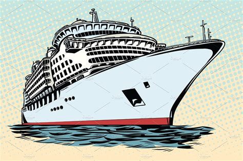 cruise ship vacation sea travel | Illustrator Graphics ~ Creative Market