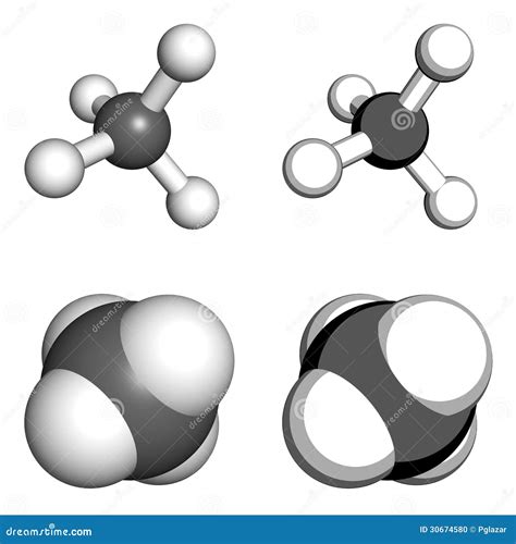 Methane Molecule Stock Photo - Image: 30674580