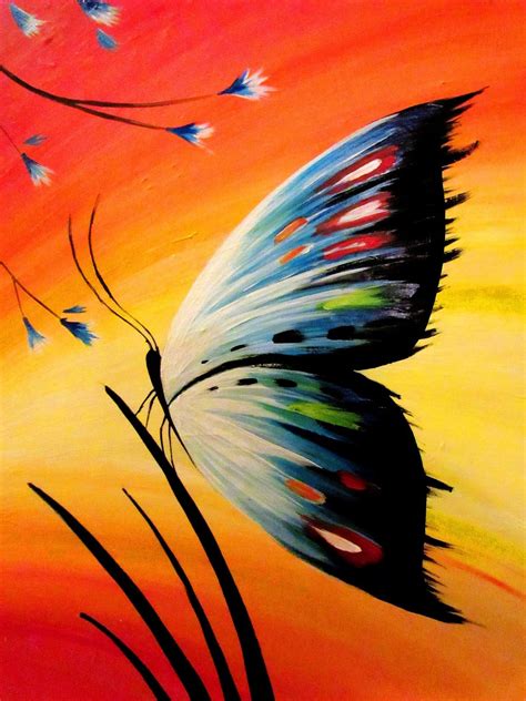 paint night canvas | Butterfly mobile desktop paintings poster wallpapers | HD Wallpapers Rocks ...