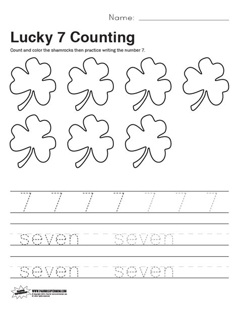 Lucky 7 Worksheet - Paging Supermom