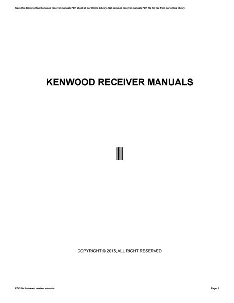 Kenwood receiver manuals by 117392 - Issuu