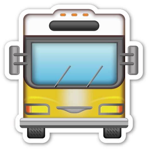 Oncoming Bus | School bus clipart, Emoji, Sticker patches