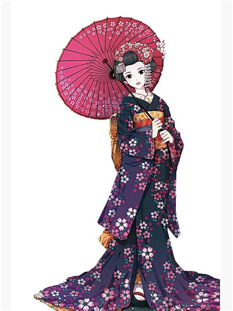 Japanese Kimono Anime Art Board Print | ubicaciondepersonas.cdmx.gob.mx