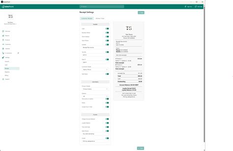 SalesPoint Support | Set Up Receipt Format