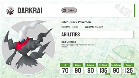 #0491 Darkrai - Pokecharms PokéDex