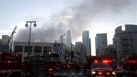 Los Angeles Fire And Explosion Injures 12 Firefighters : NPR