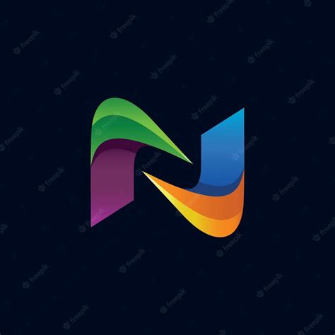 Premium Vector | Colorful letter n logo design