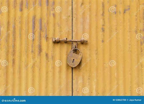 Old Master Key with Steel Door Stock Photo - Image of break, closeup ...