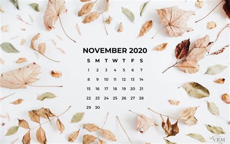 November VRM Monthly Marketing Planner and Free Desktop Wallpaper Calendars