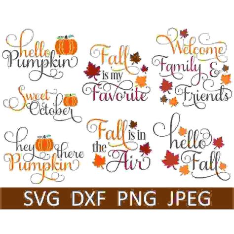 Fall SVG Bundle, Hello Pumpkin, Hello Fall, Welcome Sign, Di - Inspire ...