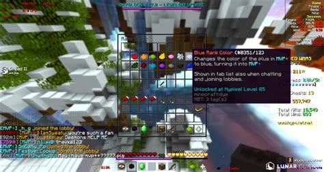 I got ++ today I am level 90 on the hypixel network and I cant change my plus color to blue, can ...