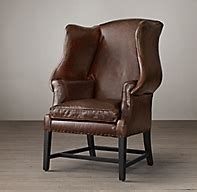 1920s Georgian Wingback Chair Leather