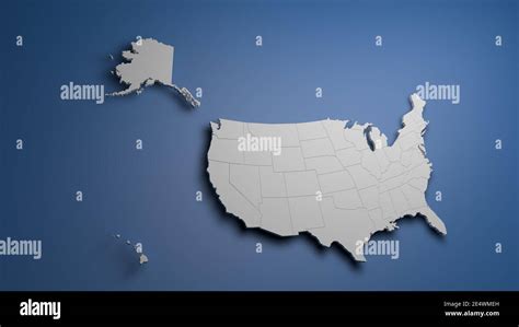 Map of the USA on blue background Stock Photo - Alamy