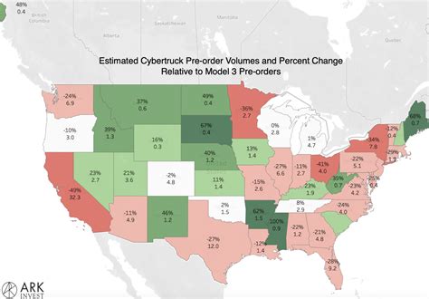 Cybertruck preorder popularity map (compared to Model 3) | Tesla Cybertruck Forum & Owners Club ...