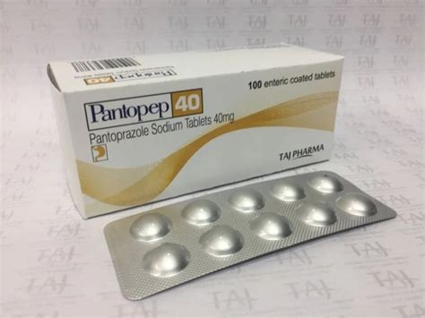 PANTOPRAZOLE SODIUM TABLETS 40 MG(PANTOPEP 40) TABLETS USP-Taj -Pharma - Taj Generics ...