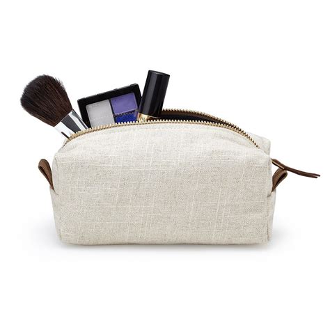 Small Linen Cosmetic Bag | linen makeup bag | UncommonGoods