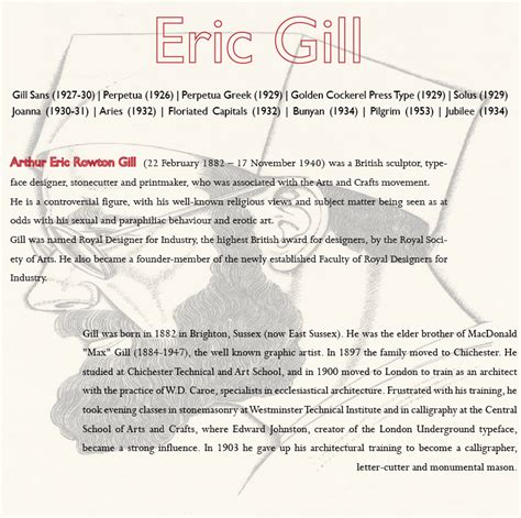 Eric Gill | Typography, Typeface, Eric