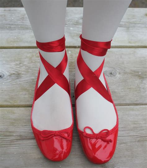 Bethany: D.I.Y Shiny red ballet style shoes