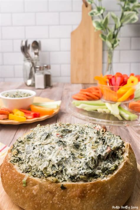 Spinach Dip Bread Bowl Recipe