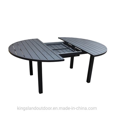 Luxury Outdoor Garden Aluminium Round Dining Furnitures Extendable Oval Table - Restaurant ...